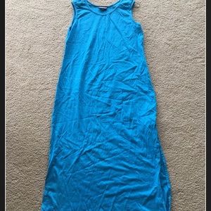 Blue cotton maxi dress